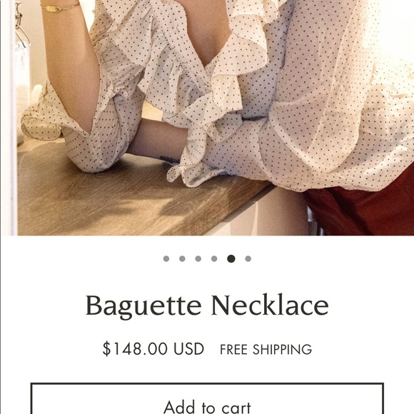 COPY - Baguette Necklace by Fedoma, Like New , no… - Picture 4 of 5